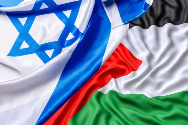 Israel Flag and Palestine Flag